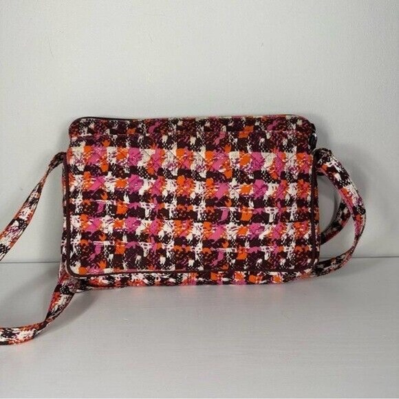 Vera Bradley Houndstooth Tweed Little Hipster Crossbody Medium Organizer Bag - Picture 3 of 13